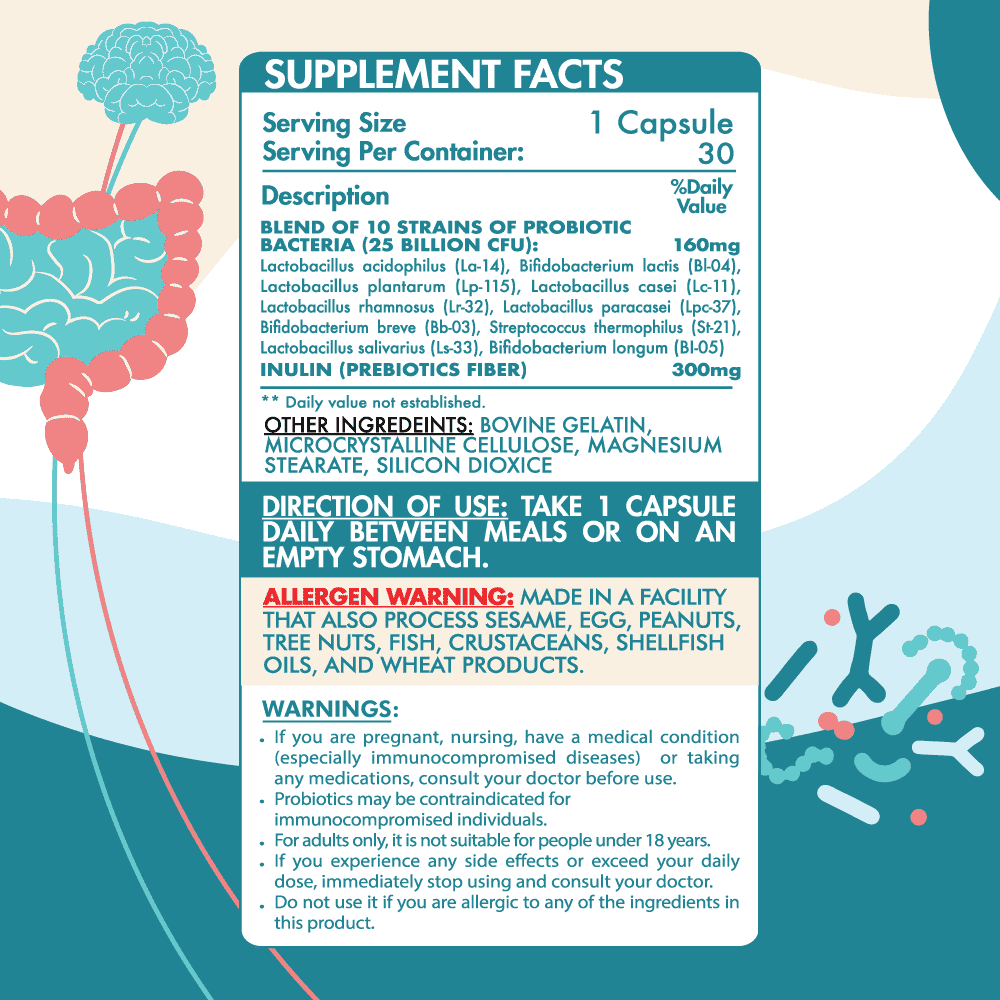 25 Billion Probiotics-30Serv.-30 Capsules Organic Nation