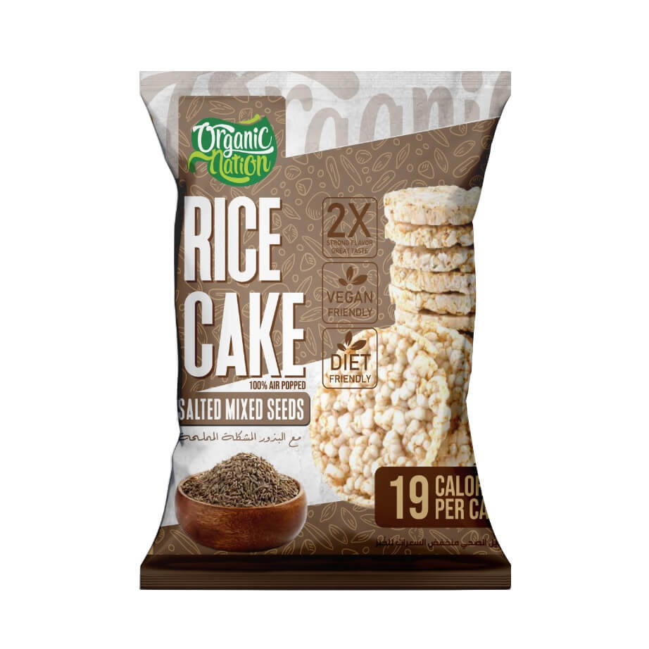 Rice Cake-5Pices.-25Gm.-Salted Mixed seeds Organic Nation