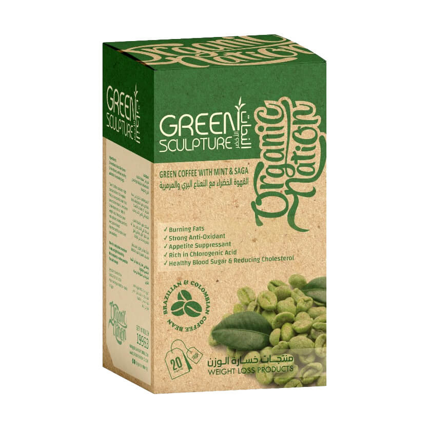Green sculpture With Wild Mint&Sage-20 Packs Organic Nation