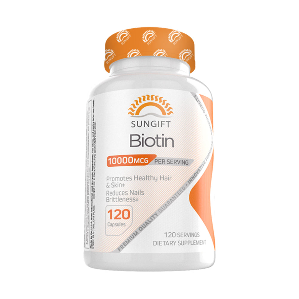 Sun Gift Biotin 10000MCG-120Serv.-120Caps.