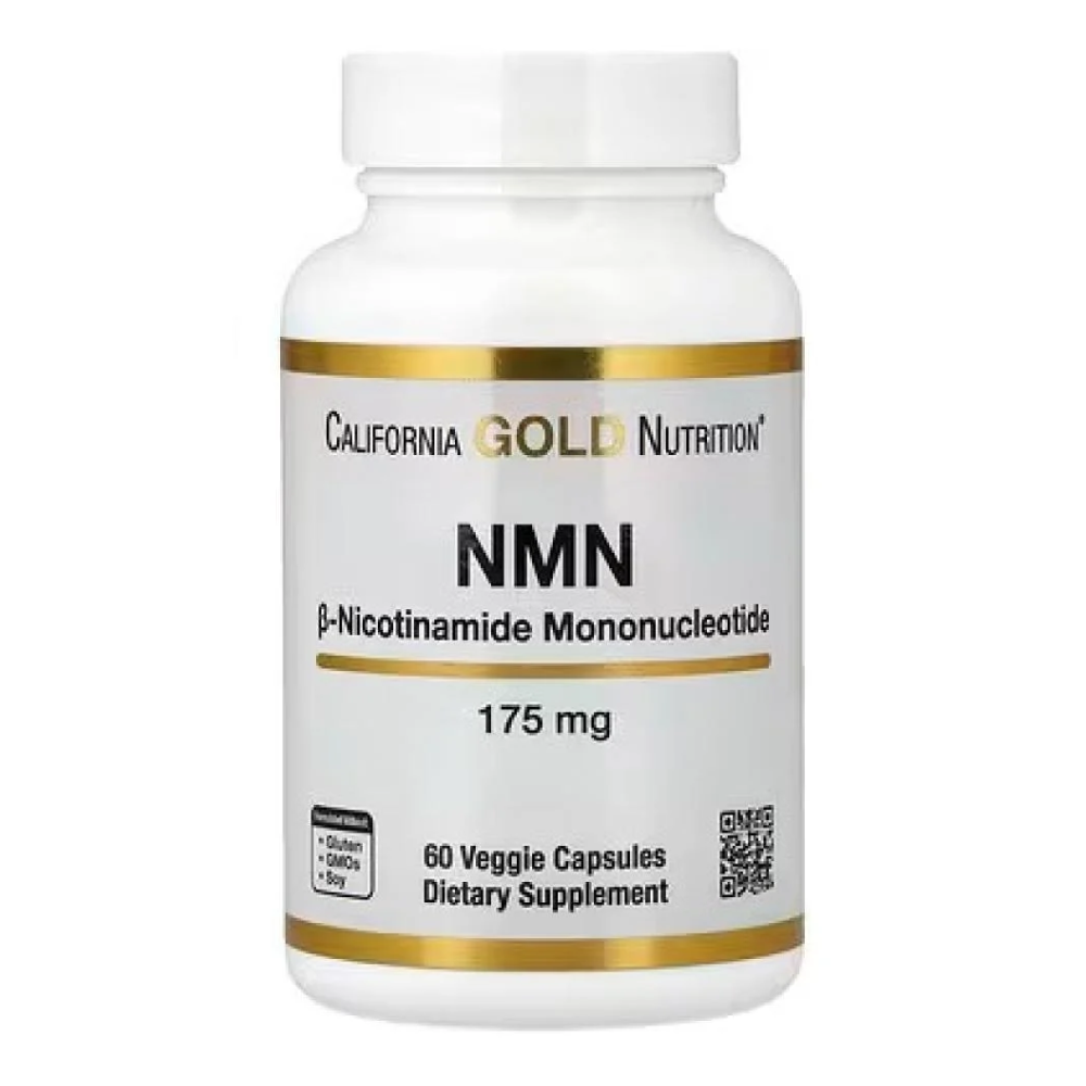 California Gold Nutrition NMN 175mg.-60 Veggie Capsules