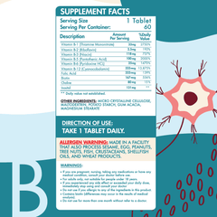 B-Complex Advanced Formula-60Serv.-60Tablets Organic Nation