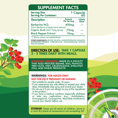 Organic Nation Berberine-60Serv.-60Caps.