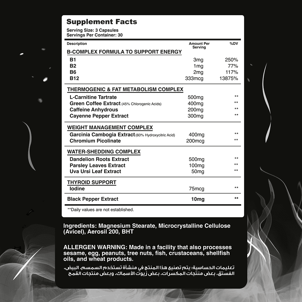 Black Burn 5.0 - 30Serv - 90Capsules Muscle Add
