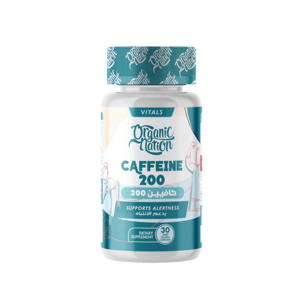 Caffeine 200-30Serv.-30Hard Gelatin Capsules Organic Nation