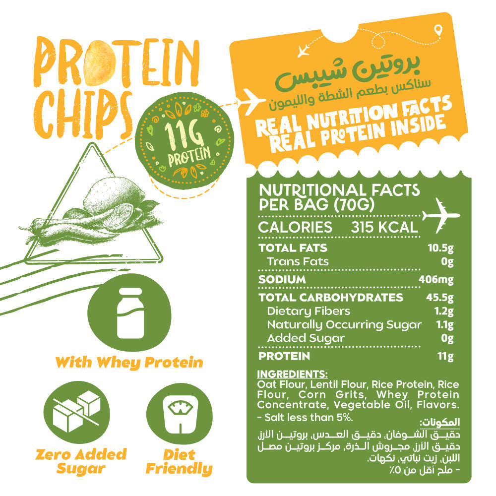 Protein Chips-70G.-Chilli Lime Organic Nation