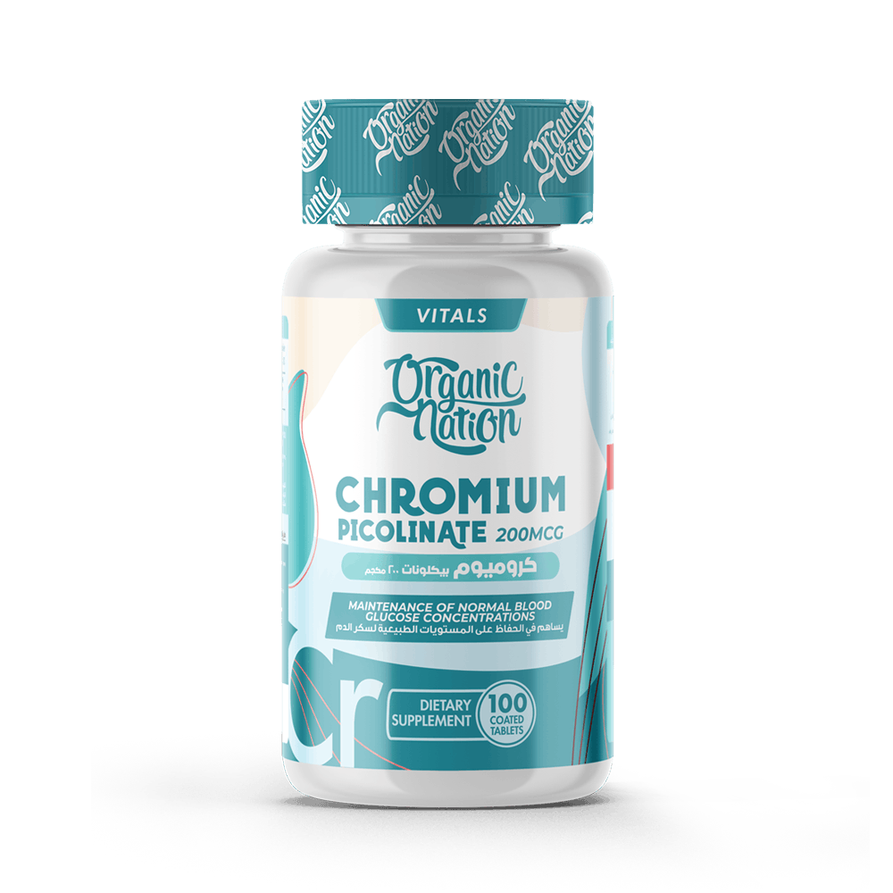Chromium Picolinate 200MCG-100Serv.-100Tablets Organic Nation