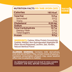 Cashew Spread with Whey Protein – Cookies & Cream | 200g