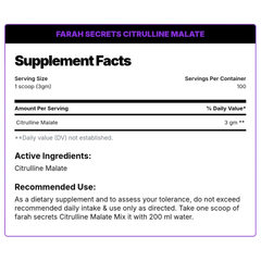 Farah Secrets Citrulline Malate-100Serv.-300G
