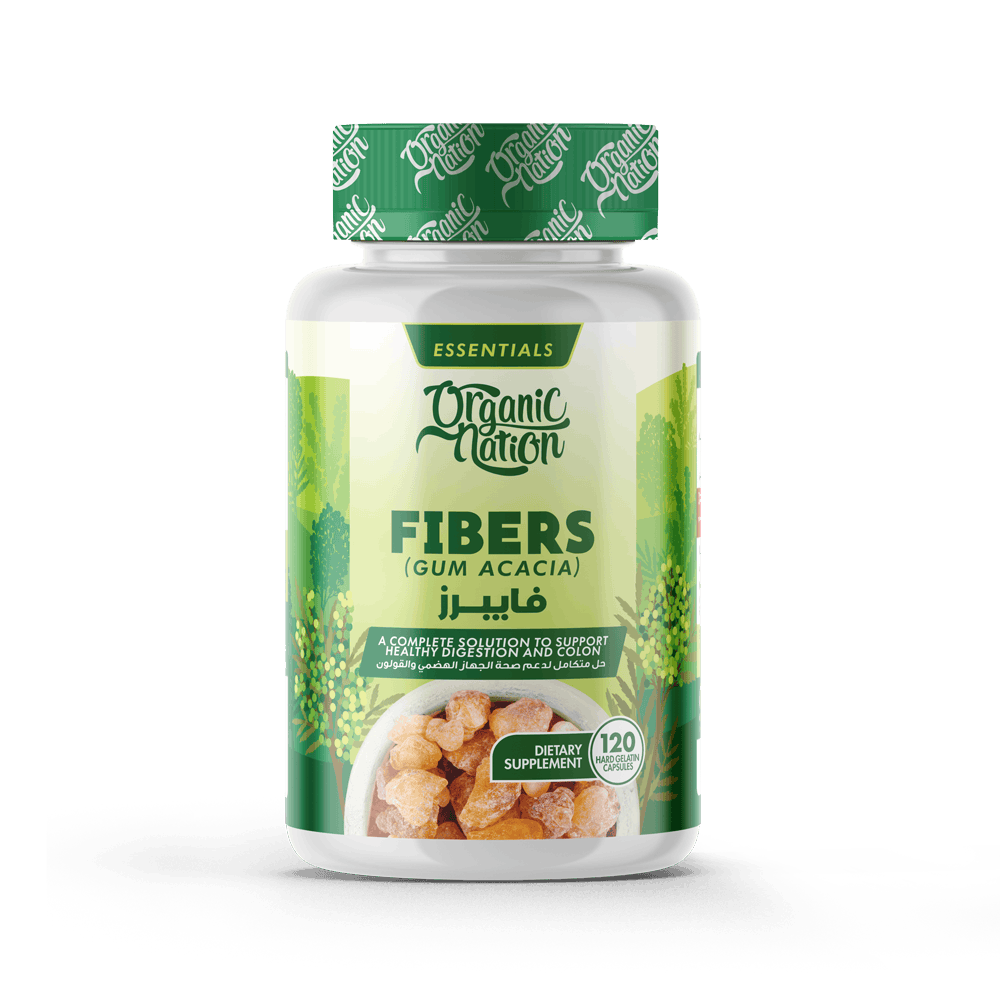 Fibers Gum Acacia-30Serv.-120 Capsules Organic Nation