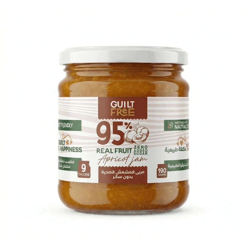 Guilt Free 95% Real Fruit Apricot Jam-190Gm Organic Nation