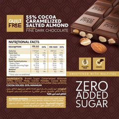 Guilt Free Chocolate Bar 130G-Almond Chocolate Organic Nation