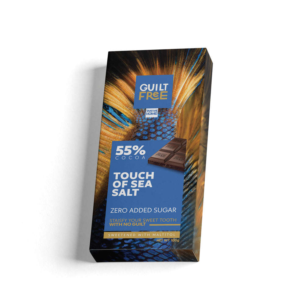 Guilt Free Chocolate Bar 100G-Sea Salt Chocolate Organic Nation