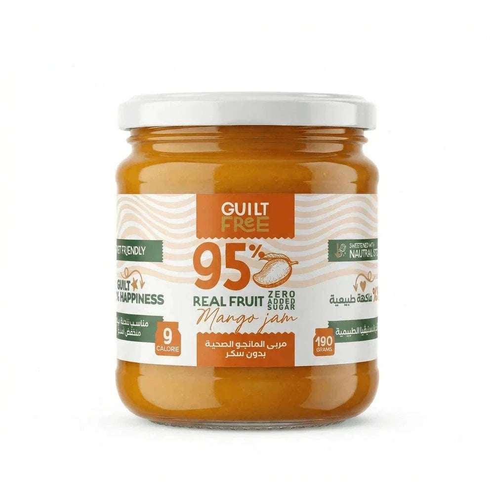 Guilt Free 95% Real Fruit Mango Jam-190Gm Organic Nation