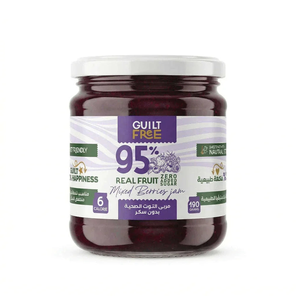 Guilt Free 95% Real Fruit Mixed Berries Jam-190Gm Organic Nation