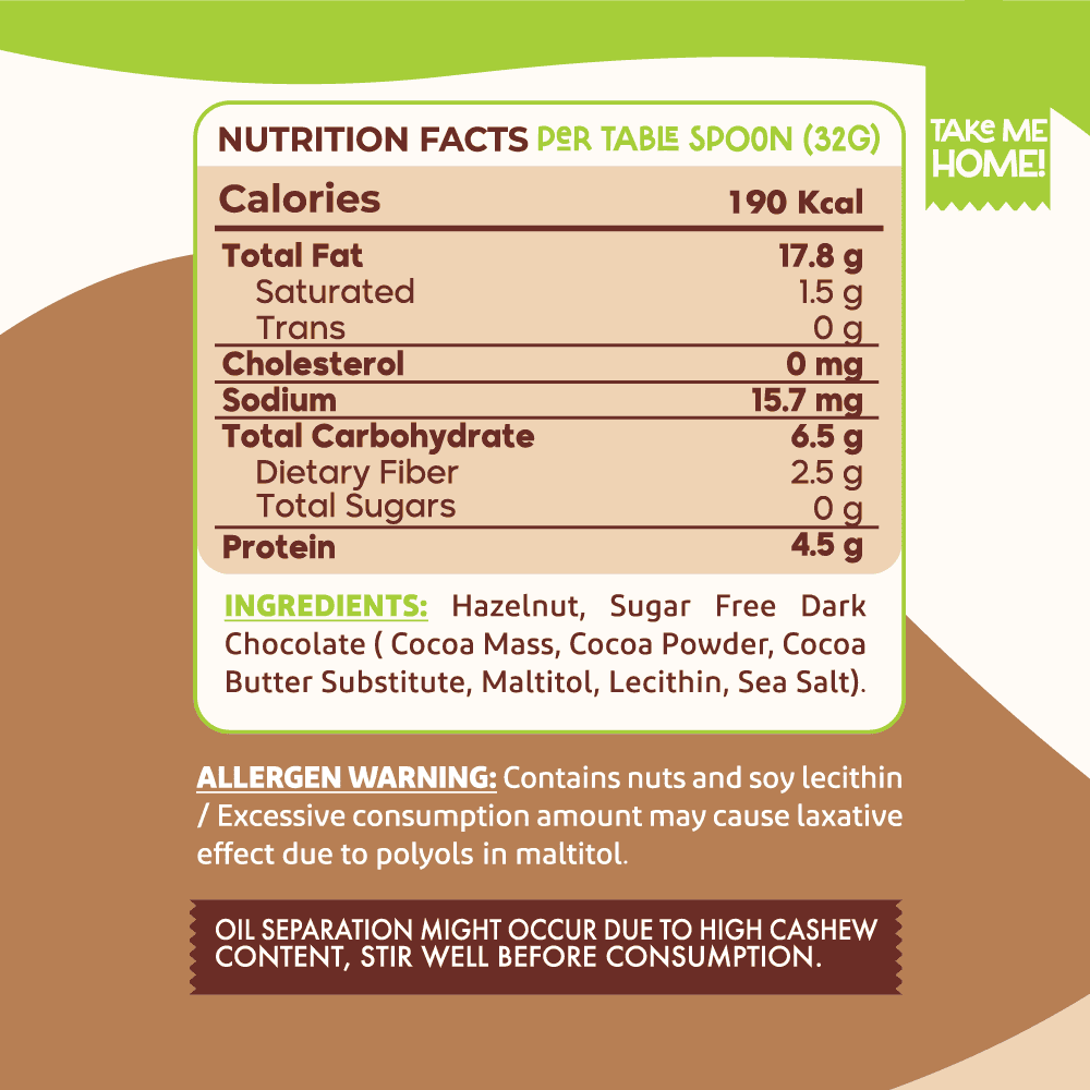 Guilt Free Hazelnut Butter with-Dark Chocolate-200 G