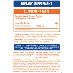 Max Muscle Citrulline Malate 3000-30Serv.-60Coated Tablets