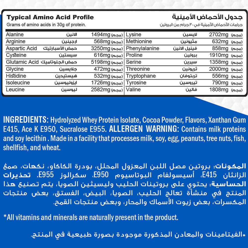 Hydro Add 100%Hydrolyzed Whey Protein Fastest Absorption-25Serv.-900G-Chocolate Ice Cream Muscle Add