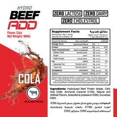 Muscle Add Hydro Beef Add 100% Hydrolysed Beef Protein-Cola