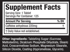 Muscletech Platinum 100%Caffeine-125Serv.-125Tabs.