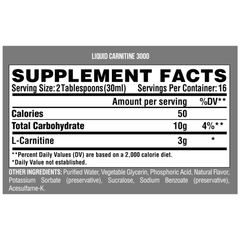 Nutrex Liquid Carnitine 3000-16Serv.-473Ml