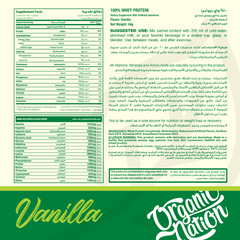 Whey Protein-1Serv.-34G-Vanilla Organic Nation