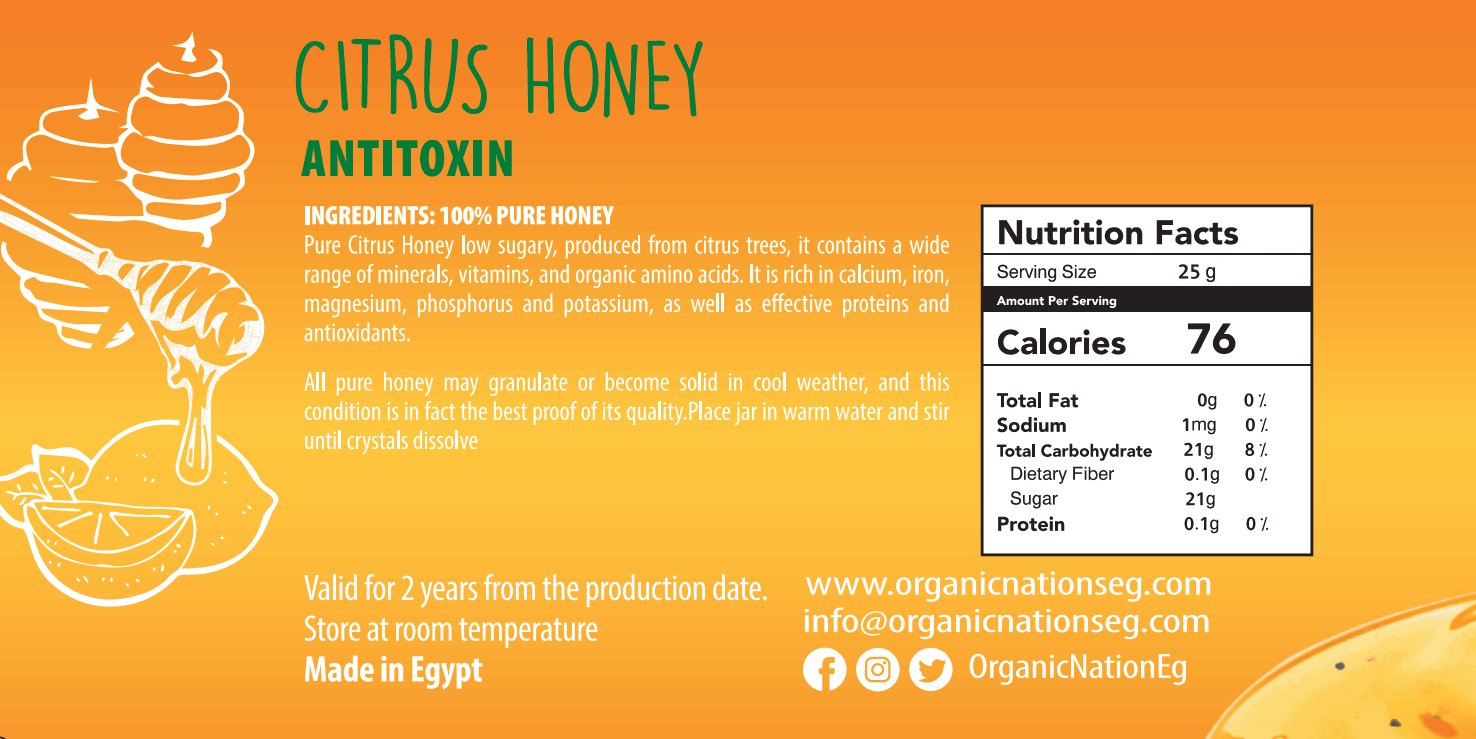 Citrus Honey-400G Organic Nation