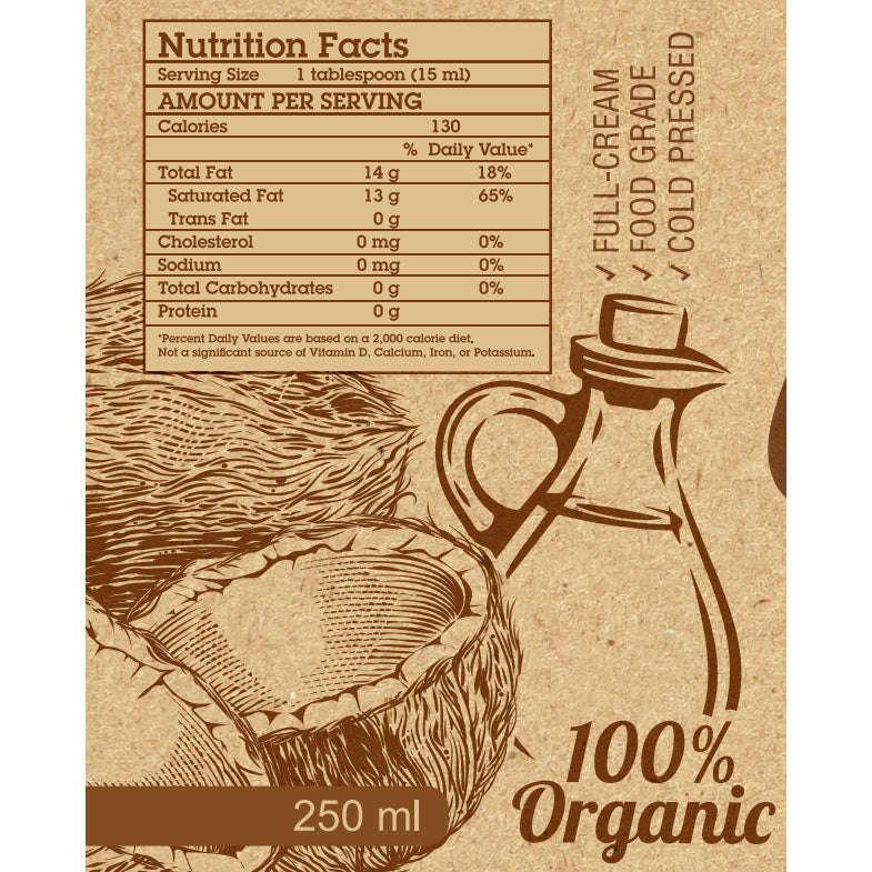 Coconut Oil Jar-250Ml Organic Nation