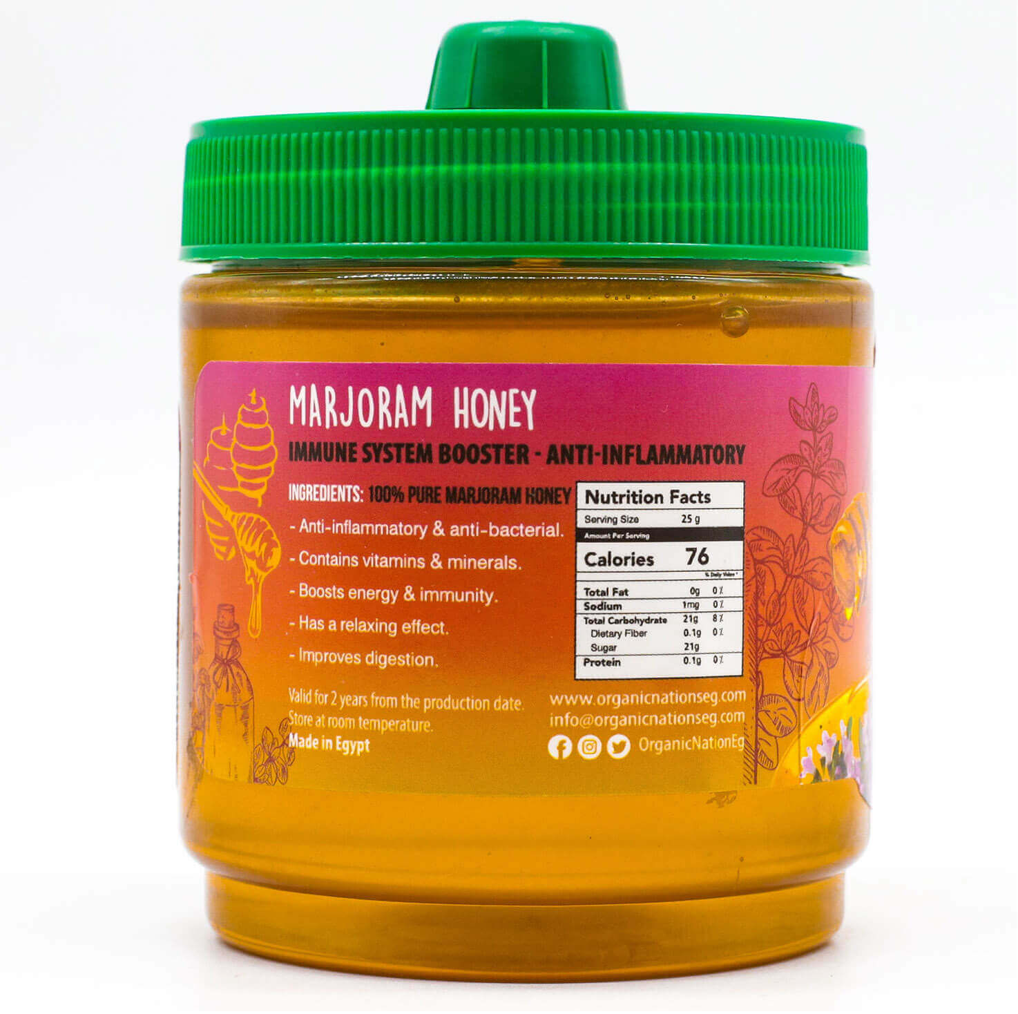 Marjoram Honey-400G Organic Nation