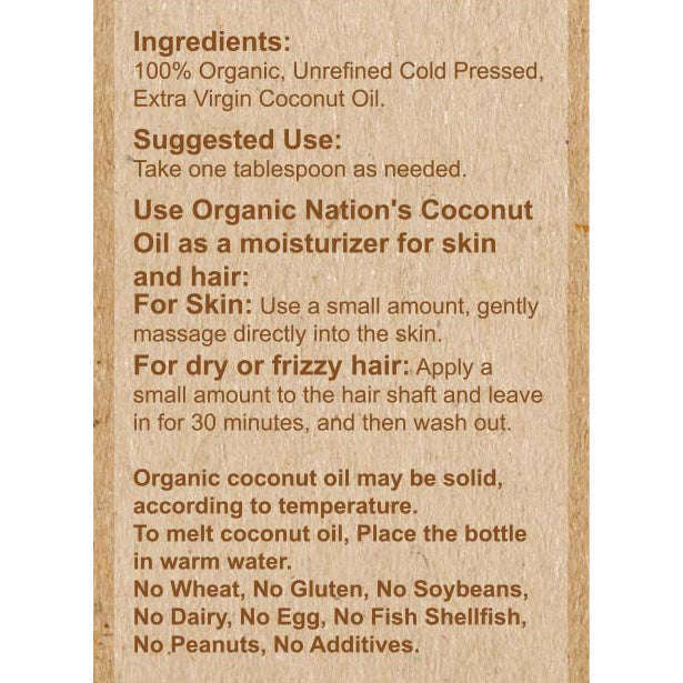 Coconut Oil-250Ml Organic Nation