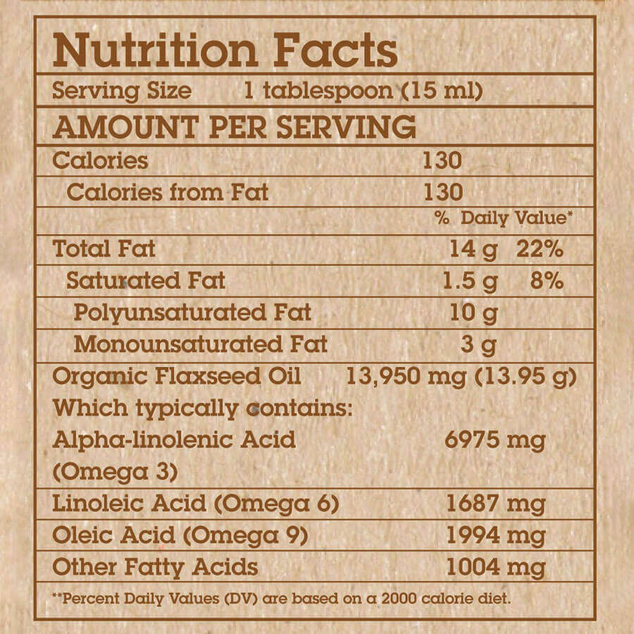 Flax Seed Oil-250Ml Organic Nation