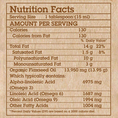 Flax Seed Oil-250Ml Organic Nation