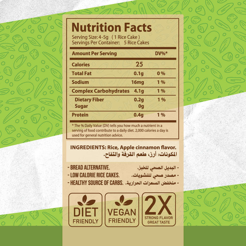 nutrition facts Rice Cake - Apple Cinnamon