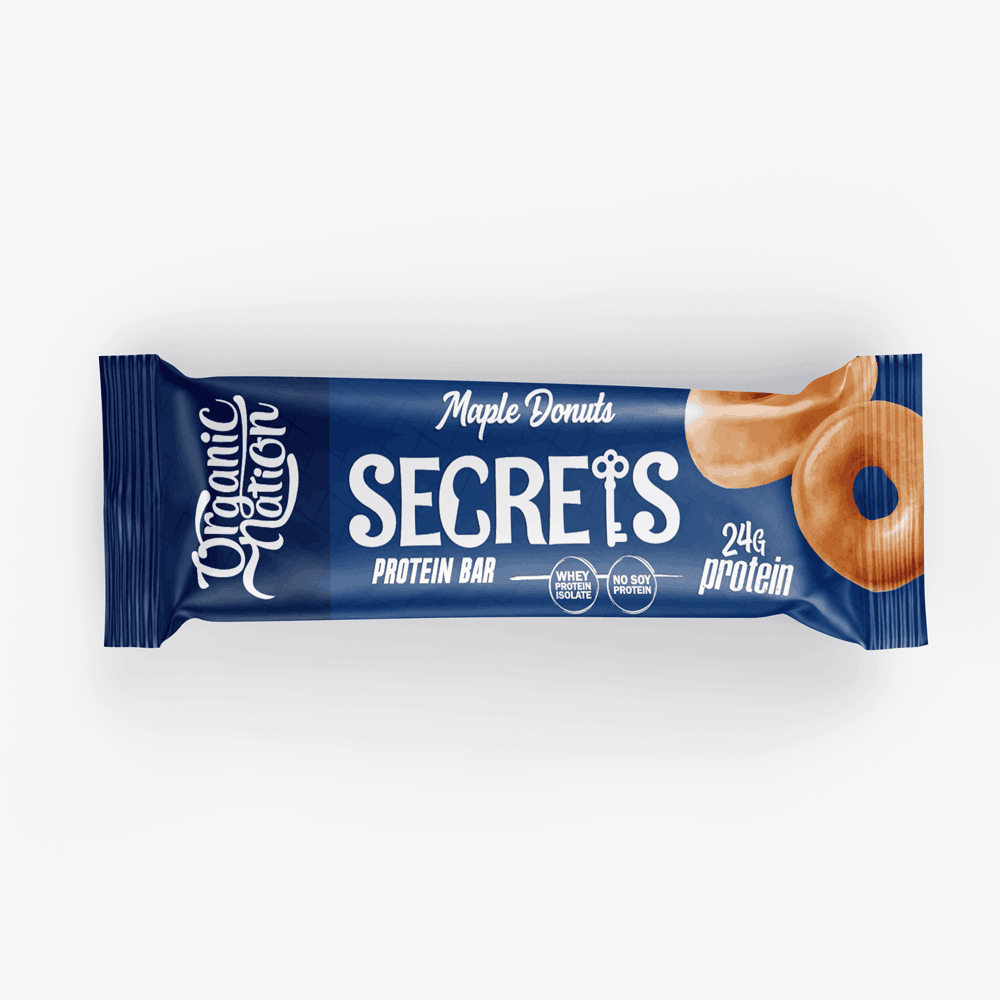 Secrets Protein Bar-1Serv.-70G-Maple Donuts Organic Nation