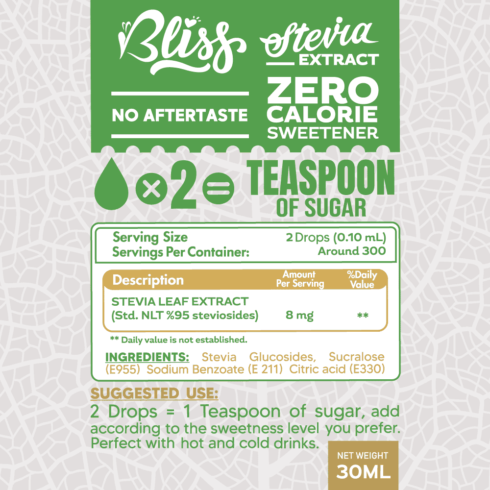 Bliss Stevia.-30Ml Organic Nation