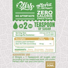 Bliss Stevia.-30Ml Organic Nation