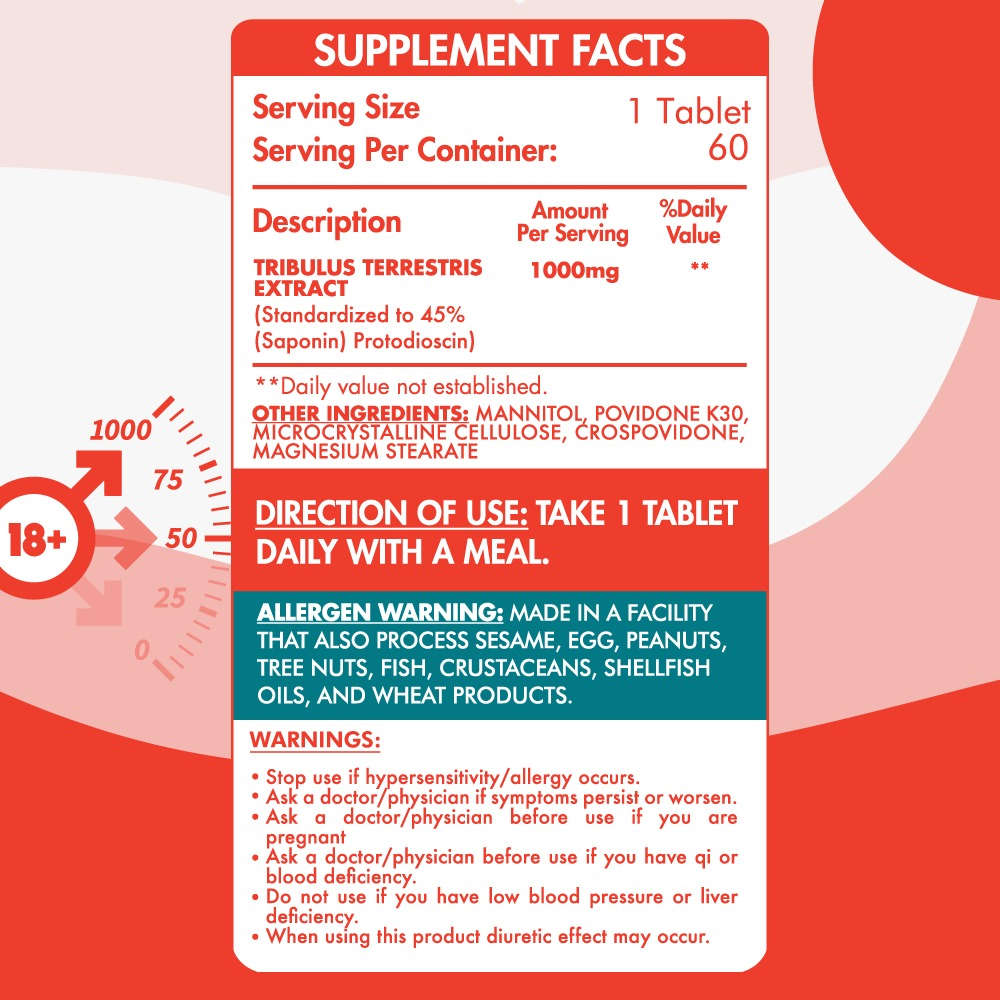 Tribulus 1000mg-60Serv-60Coated Tablet Organic Nation