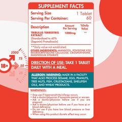 Tribulus 1000mg-60Serv-60Coated Tablet Organic Nation