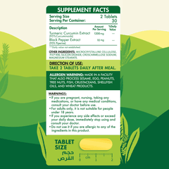 Turmeric Curcumin+ 1200-30Serv.-60Tablets Organic Nation