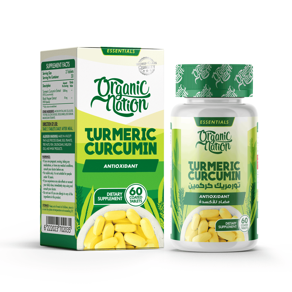 Turmeric Curcumin+ 1200-30Serv.-60Tablets Organic Nation
