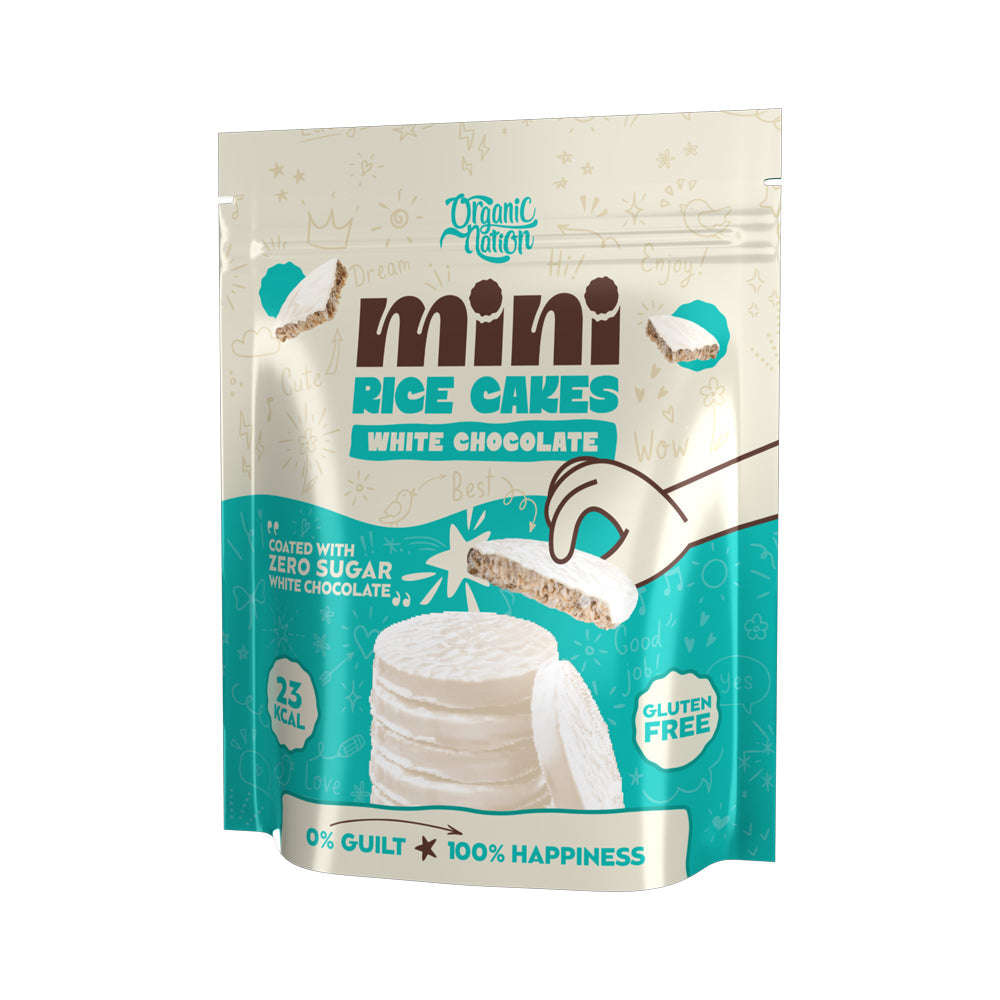 mini Rice cakes  white chocolate - organic nation
