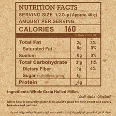 Millet Flour-350Gm| Organic Nation